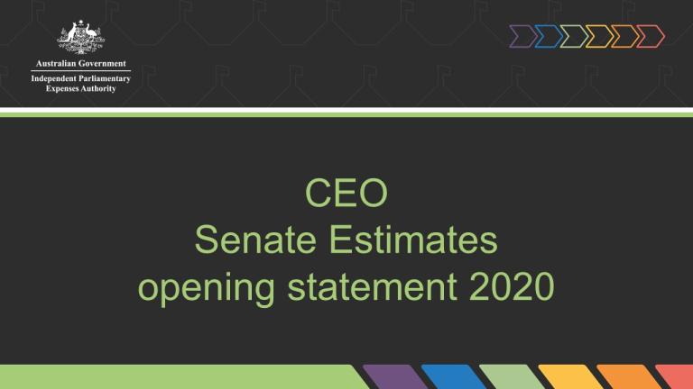 CEO Senate Estimates opening statement 2020