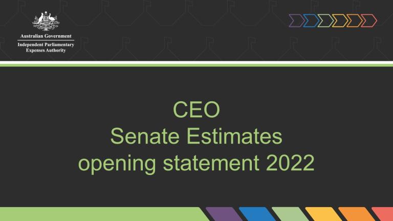 CEO Senate Estimates opening statement 2022