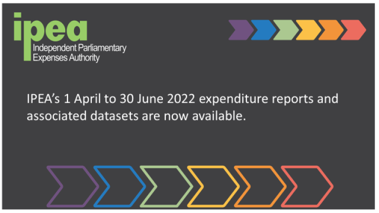 Release of the April to June 2022 expenditure reports