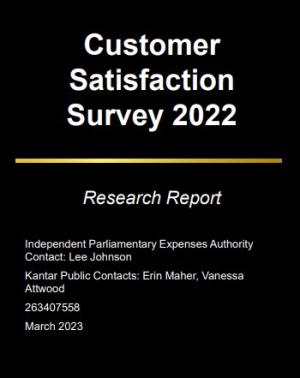 Customer Satisfaction Survey 2022 Research Report - black background, white text