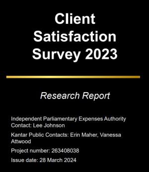 Client Satisfaction Survey 2023 - cover text